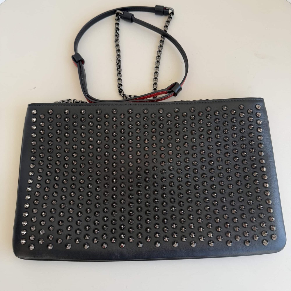 Christian Louboutin Loubiposh Spiked Clutch Bag